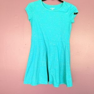 Teal sparkly girls dress 😍